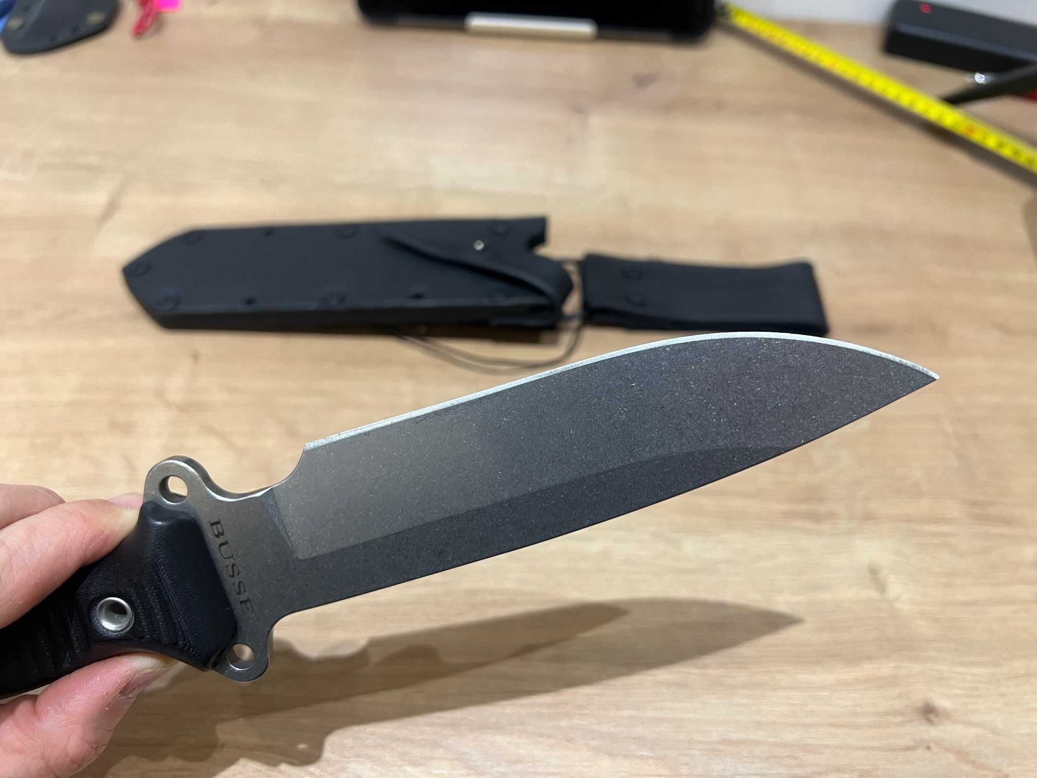 Nóż Busse Team Gemini Nano INFI + skóra