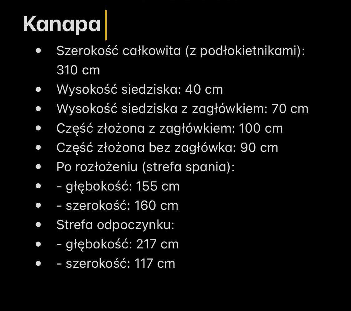 Narożnik, kanapa z funkcją spania DUŻA