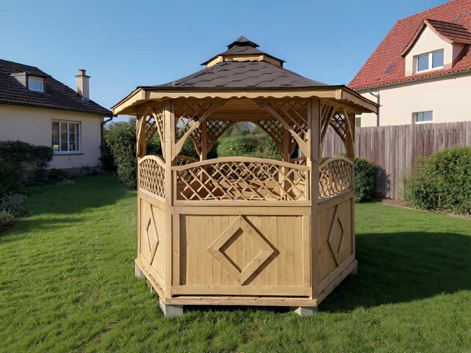 Altanka 27 3,2m Ozdobna | Gont, Impregnacja, Meble, Podłoga |PRODUCENT