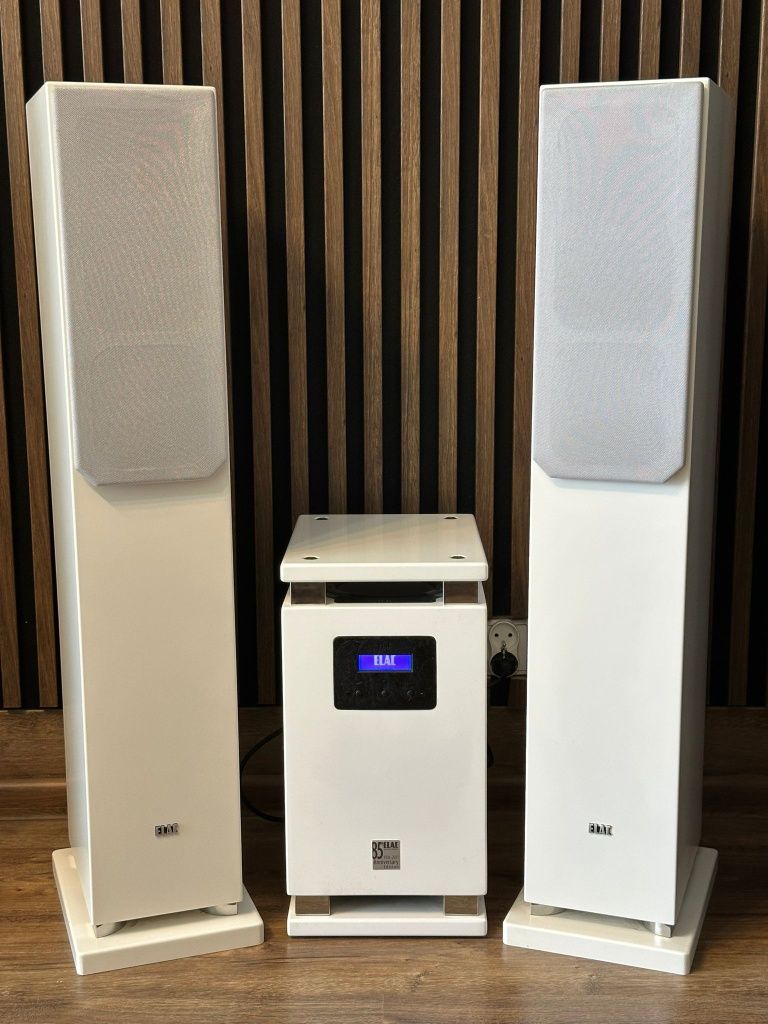 Zestaw audio 2.1 Kolumny Elac FS 197 Subwoofer Aktywny 2060D Białe
