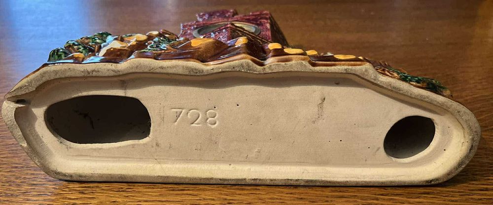 Zegar Scheurich & Greulich II połowa XXw Porcelana Kominkowy