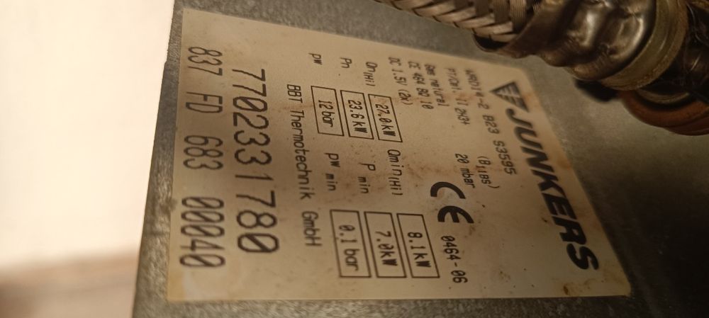 Esquentador junkers 837 FD gás natural WRD14-2