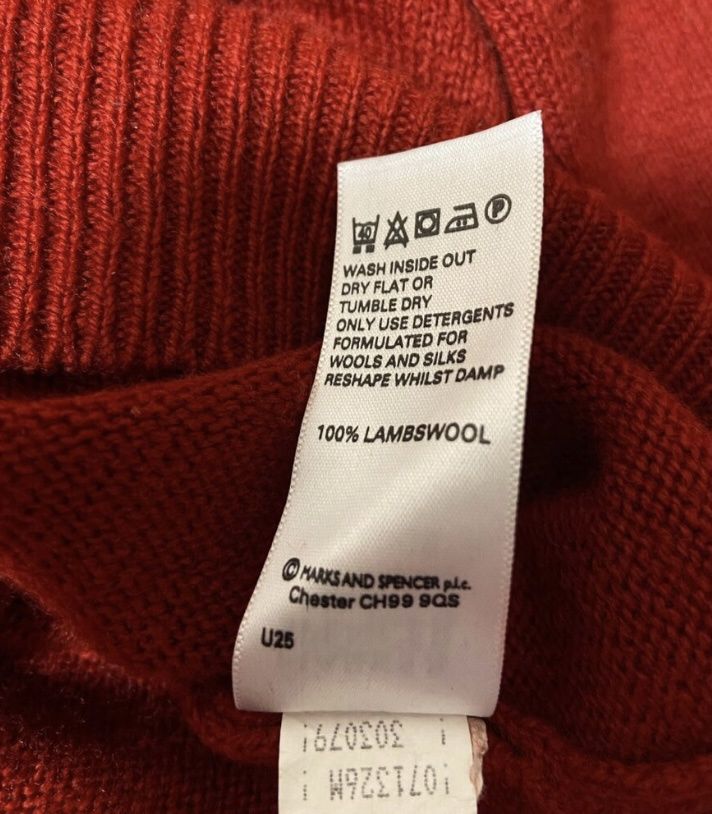 Marks & Spencer Шерстяной Мужской свитер шерсти шерсть 2xl xxl 3xl