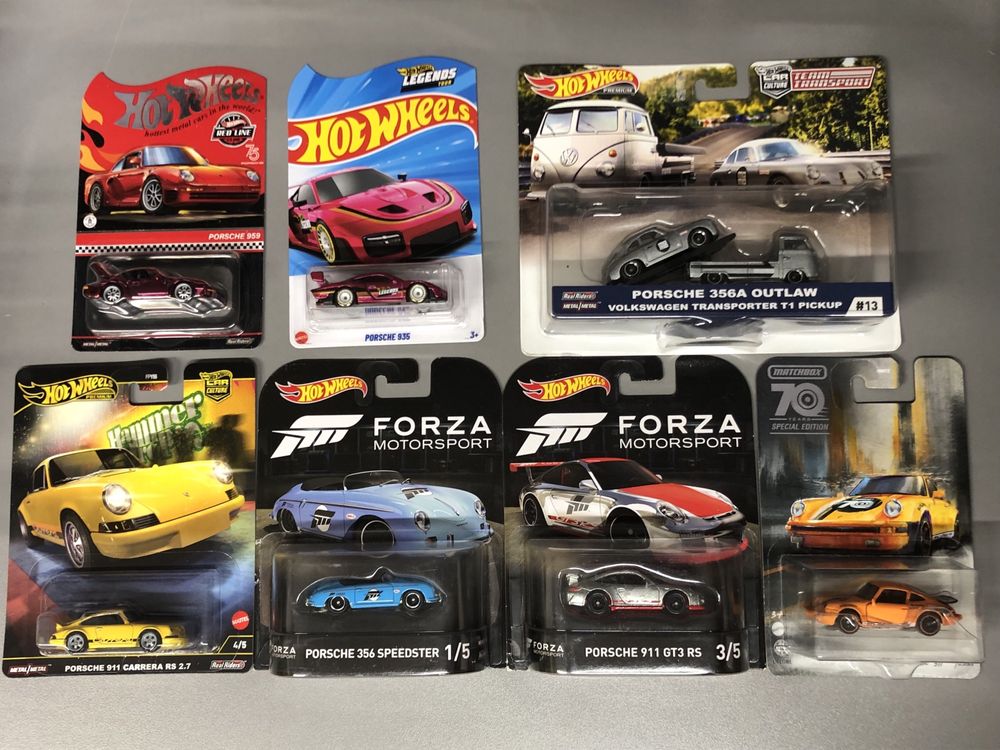 Масштабні моделі Hot Wheels - Porsche (main, Premium, RLC)
