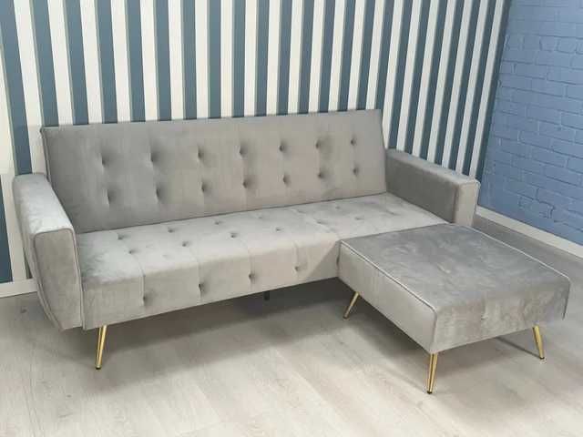 Sofá cama gris con porff nuevo LIQUIDACION - envio grátis