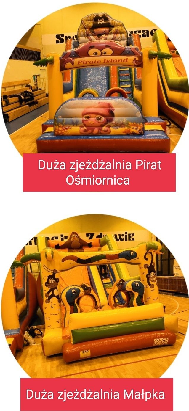 Dmuchańce DMUCHANE zamki WATA CUKROWA popcorn dmuchaniec zjeżdżalnia