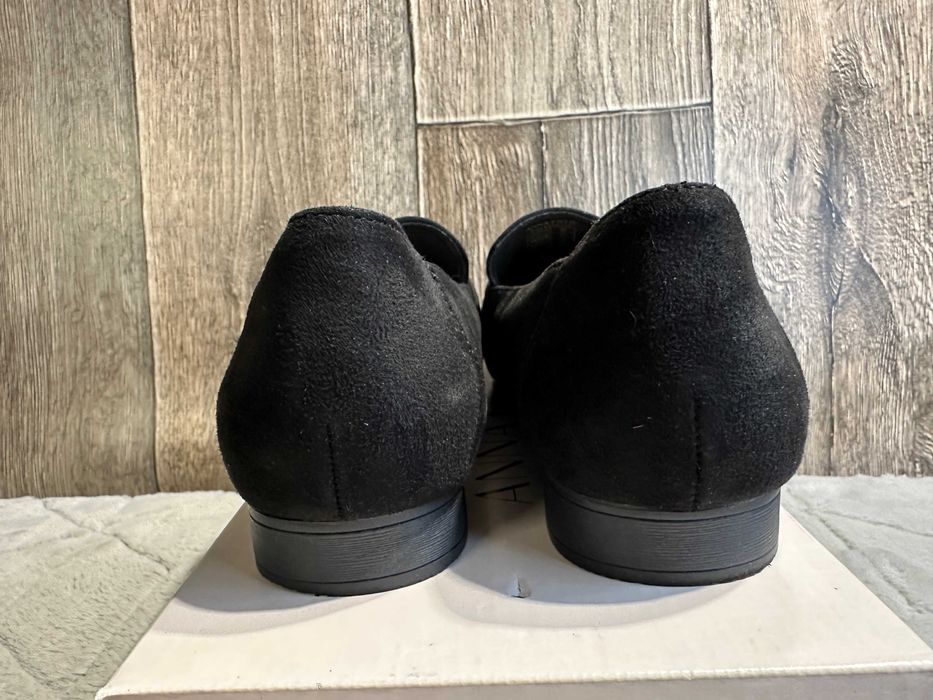 Buty damskie czarne półbuty mokasyny loafersy anna field 43