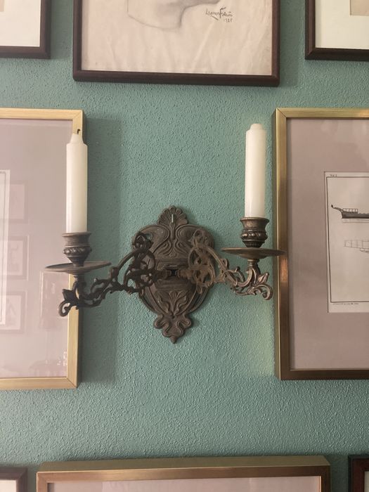 Castiçal de Parede Estilo Arte Nova