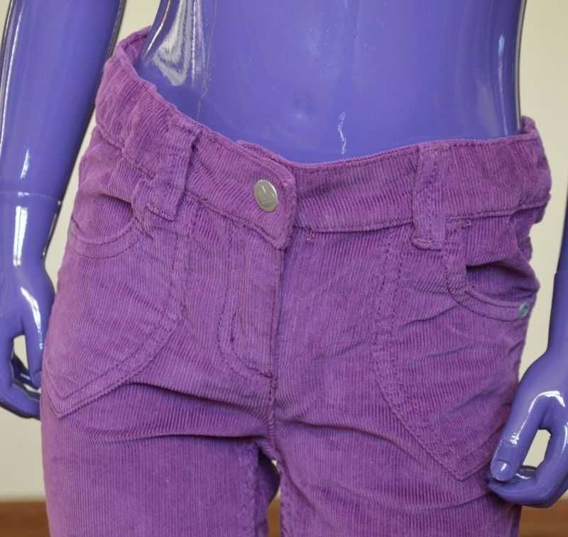 Spodnie sztruksowe fioletowe C&A Palomino rozmiar 116 cm