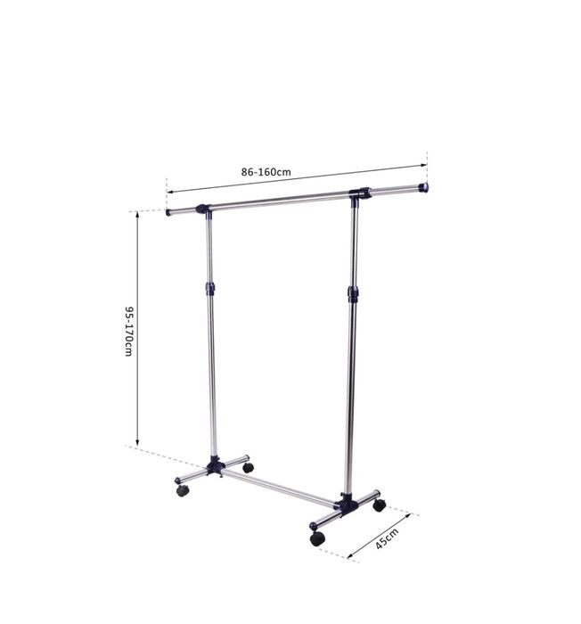 Charriot Aço Inoxidável Homcom
Charriot Aço Inoxidável Prata 86-160x45