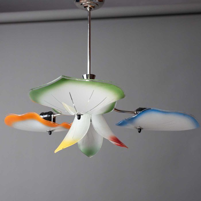 Żyrandol PRL lata 60 New Look Pop-Art Mid-Century Vintage