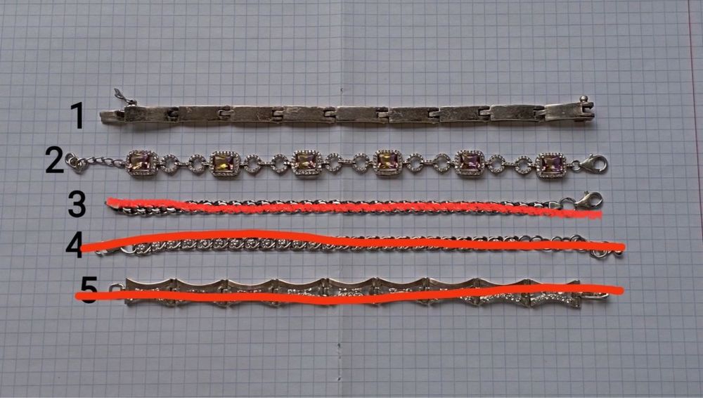 Срібні браслети на руку 925 проби