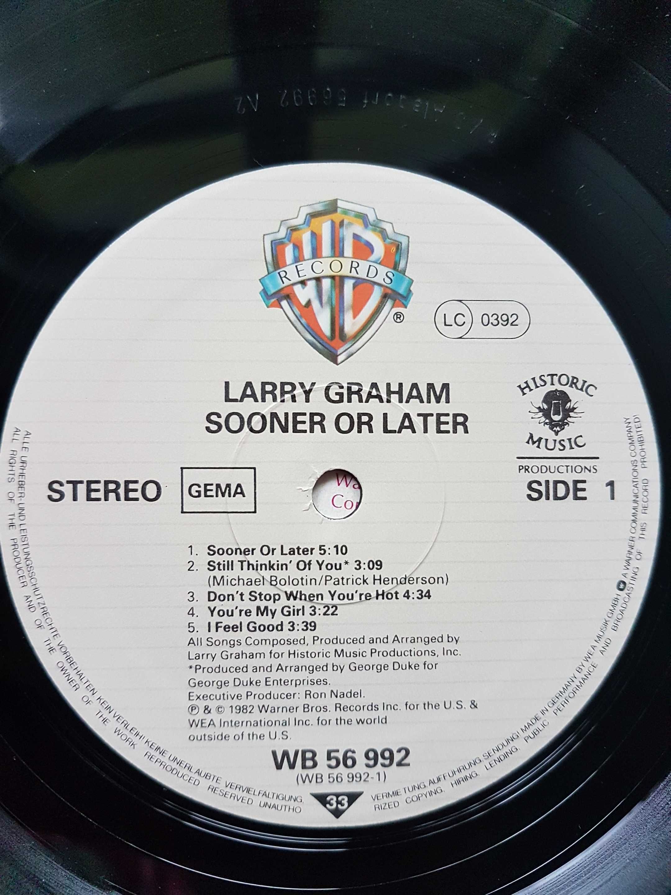 Winyl Larry Graham Sooner Or Later 1982 Warner Bros Records