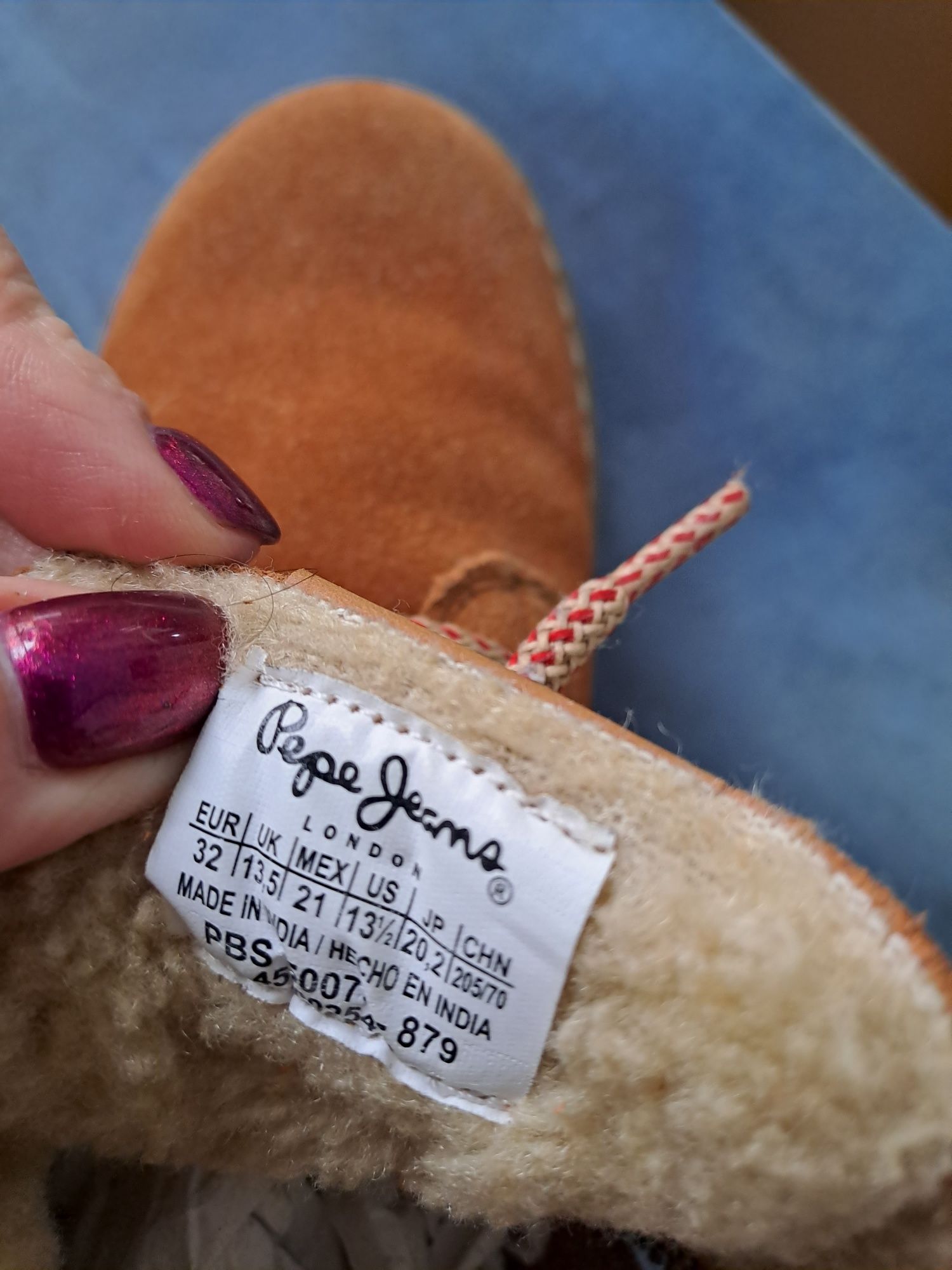 Pepe Jeans traperki botki Skóra r32 idealne