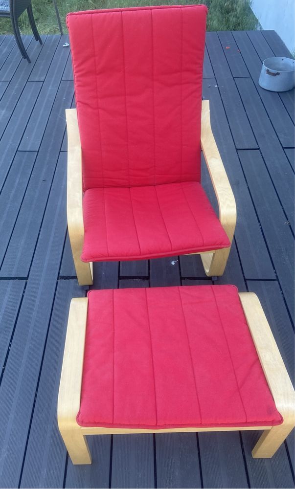 Ikea fotel z podnozkiem