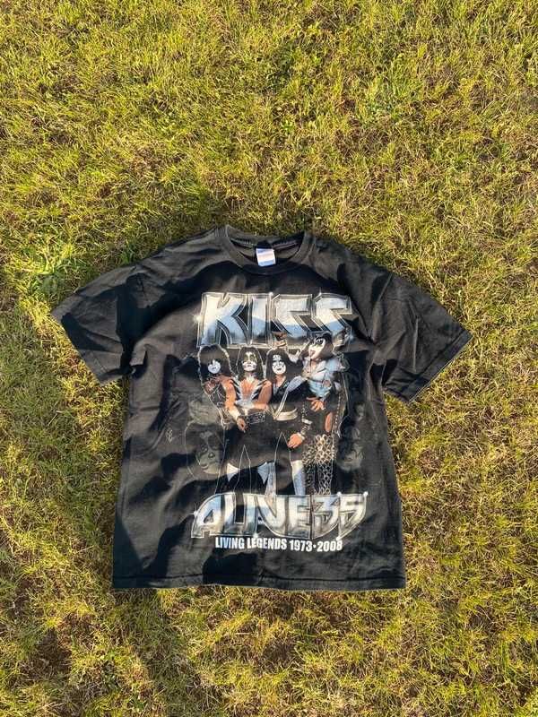 Koszulka z nadrukiem Kiss Y2k alive 35 Black czarny rock metal merch M