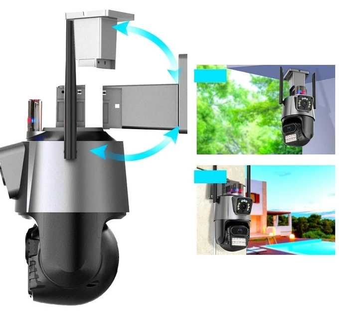 WiFi Камера Dual Lens 8MP Відеоспостереження Подвійна Камера