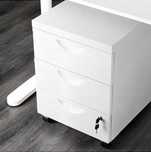 IKEA ERIK -szafka biurowa na kółkach-3 szuflady-kluczyk-dostawa gratis