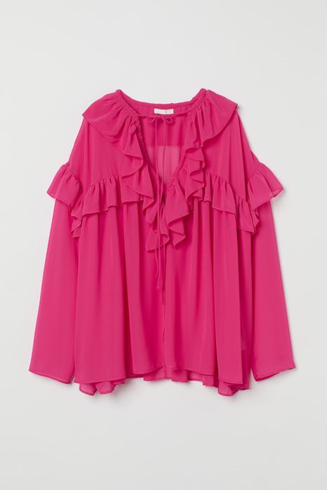 Блуза сорочка h&m з воланами