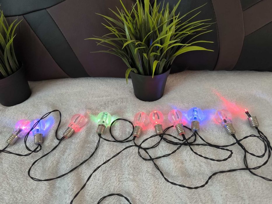 Lampki wielokolorowe LED + Panel solarny