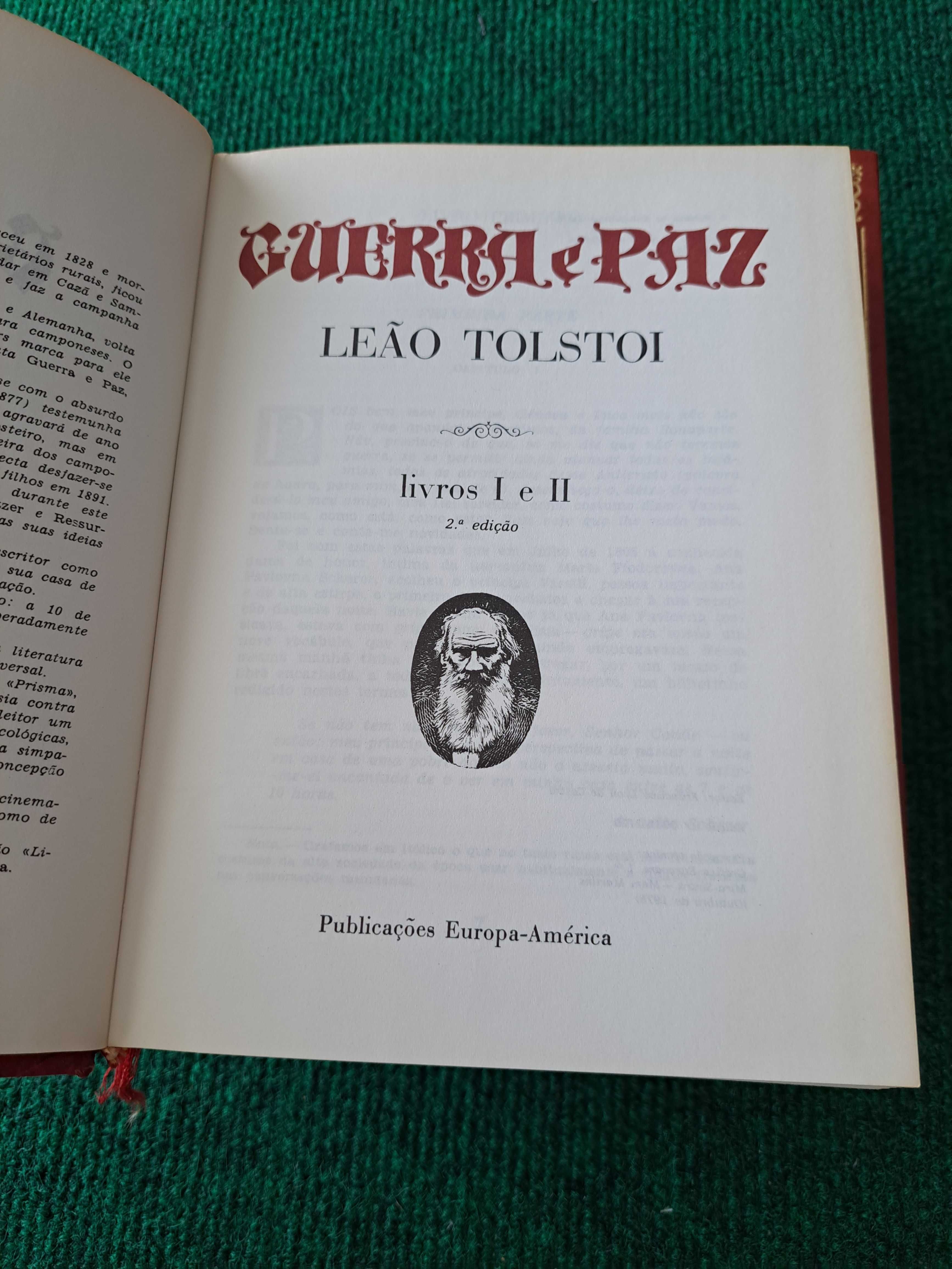 Guerra e Paz - 4 livros em 2 volumes - Leão Tolstoi