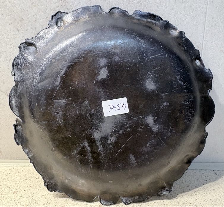 Linda antiga bilheteira asiática em estanho Sec XIX