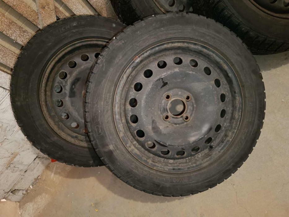 Michelin Alpin 205/55 16 Koła 4x100 Opony 2005r Zimowe Felgi