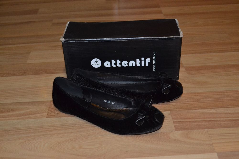 Buty baleriny myszy myszki kotki 37 4 czarne plusz