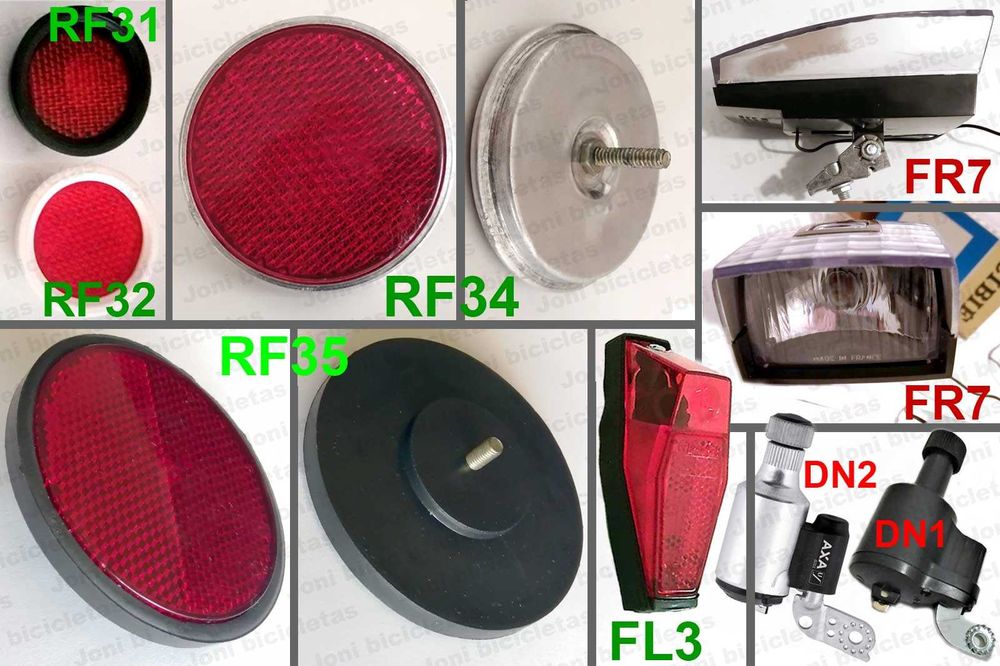 Assento, haste, guiador, pneu, reflector de bicicleta tipo chopper