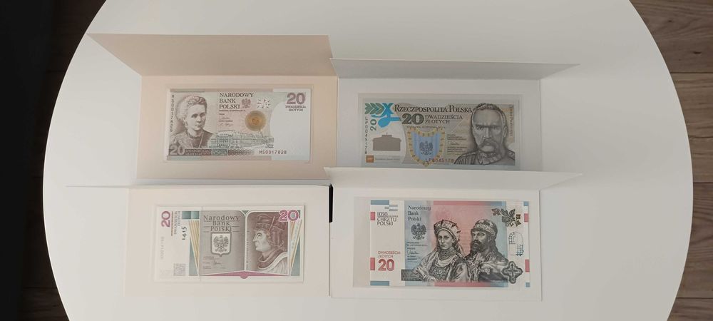 zestaw kolekcjonerskich banknotów