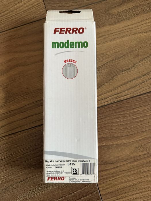 FERRO MODERNO Rączka prysznicowa 1-funkcyjna chrom S115