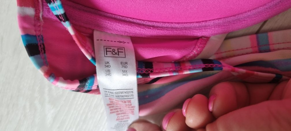 Strój kąpielowy F&F paseczki L 40 75D Miseczki gratis usztywniane push