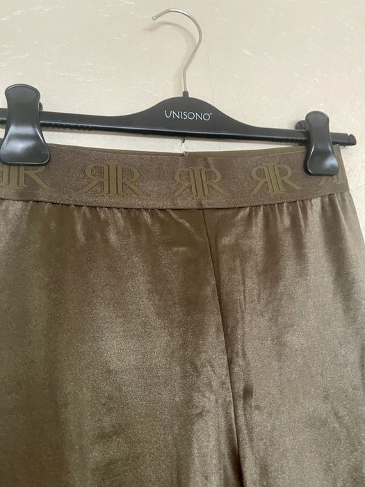 legginsy lycra błyszczące River Island khaki rozmiar 36