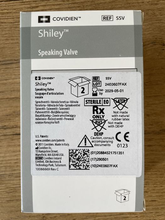 2x nasadka foniacyjna (orator) Shiley SSV (bez dojścia na tlen)