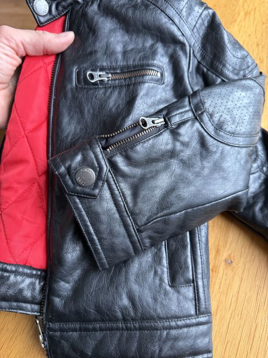 Шкіряна дитяча куртка косуха на хлопчика 98/104