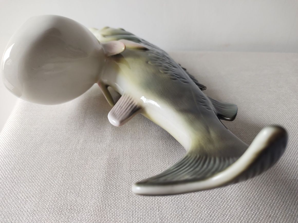 Figurka kolekcjonerska porcelana ryba Royal Dux kolekcja vintage