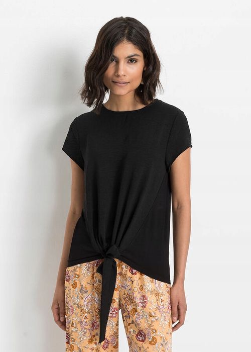 B.P.C czarna bluzka z różnych materiałów r.36/38