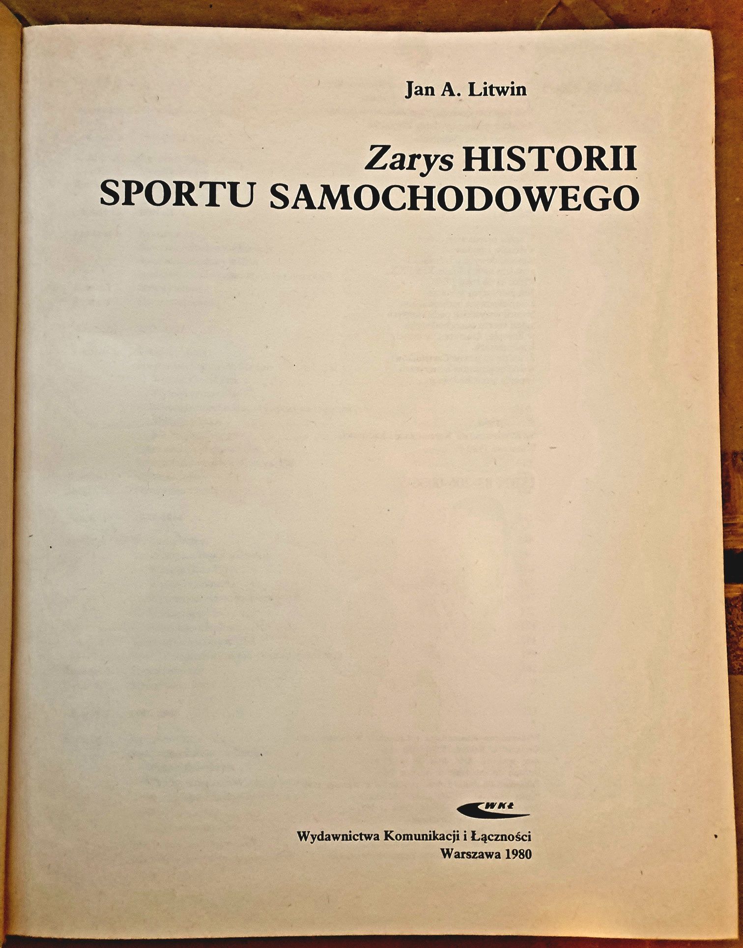 Zarys historii sportu samochodowego Litwin WKŁ 1980