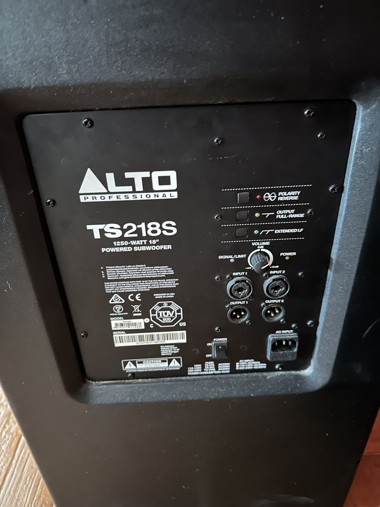 Subwoofer alto ts218s ativo/amplificado