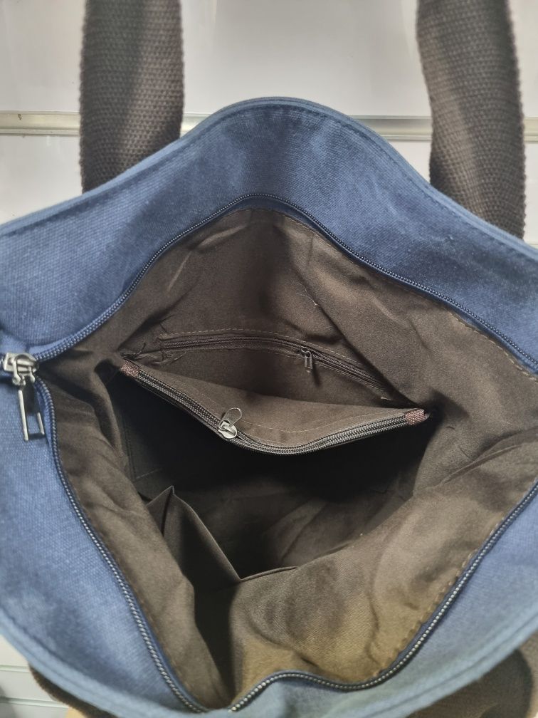 Granatowa torebka damska shopper