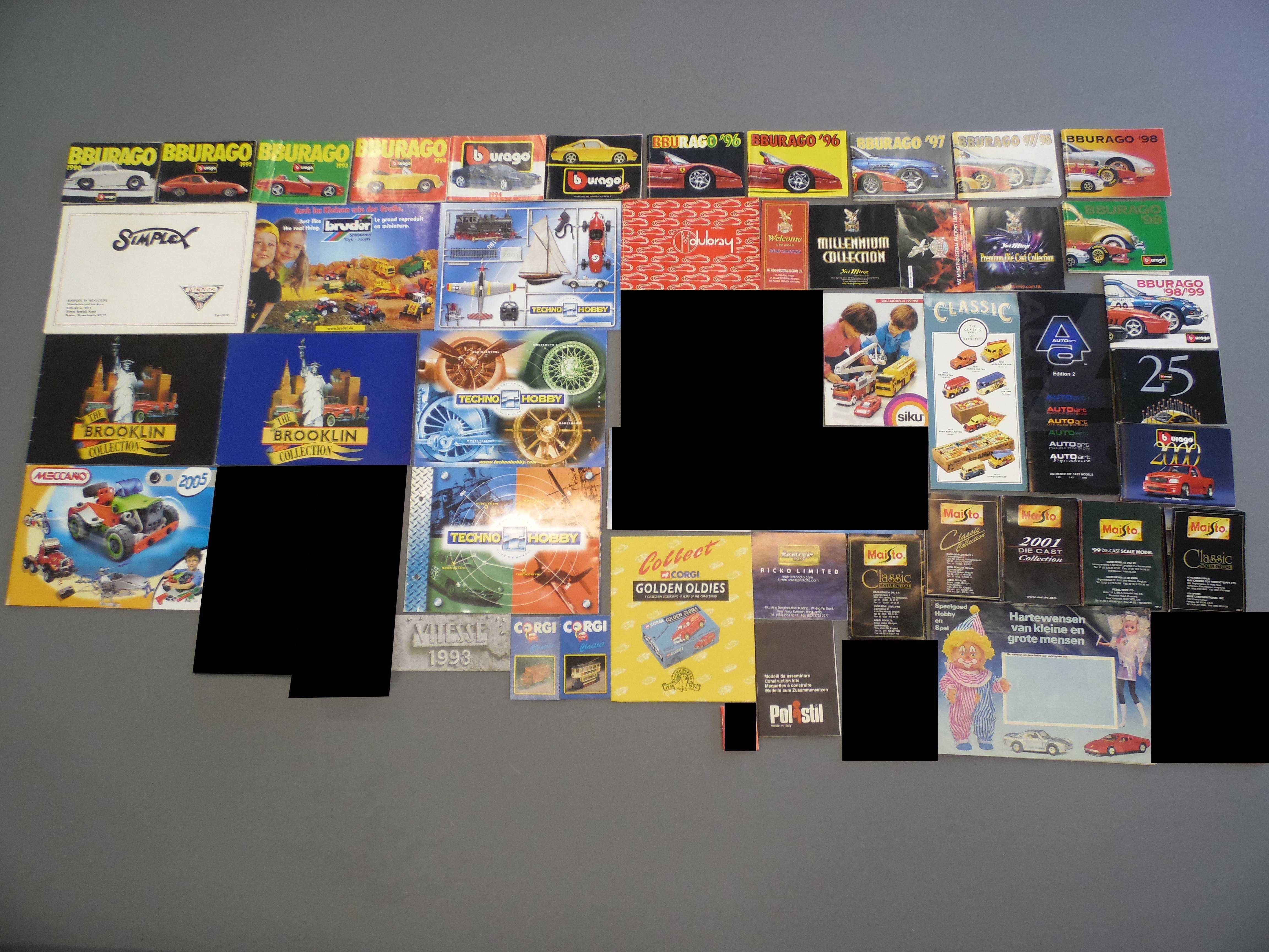 Catálogos/Folhetos/Publicações Miniaturas e Brinquedos