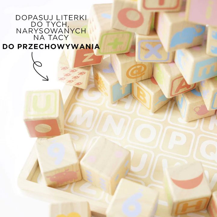 Drewniane klocki ABC zabawka edukacyjna, nauka liter Le Toy Van