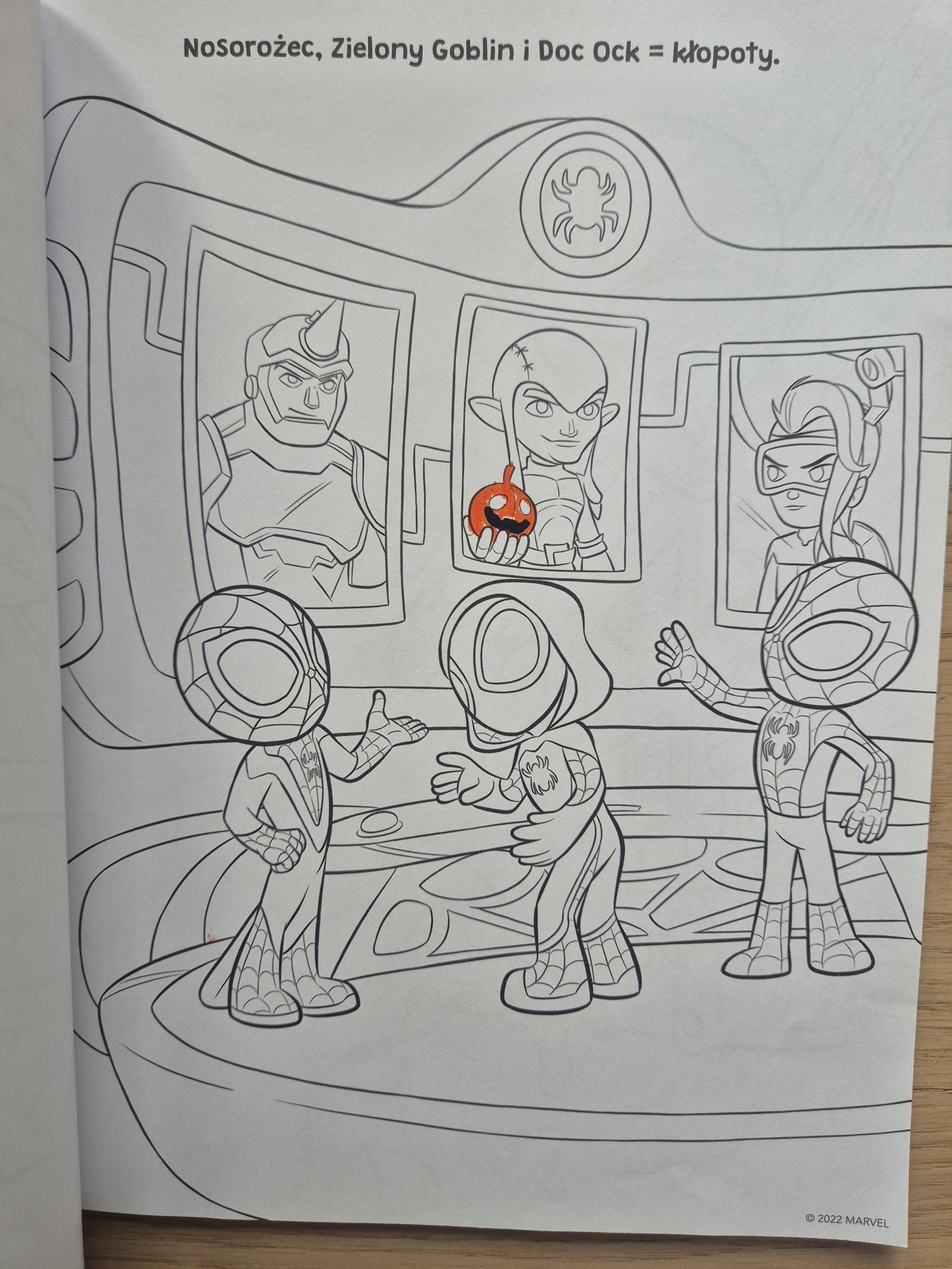 Spiredman spidey kolorowanka, naklejki, opowiadanie