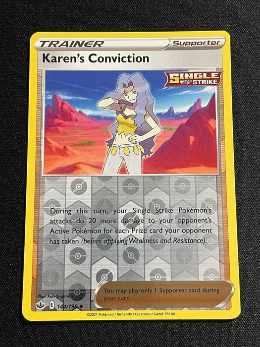 Carta Pokémon Karen's Conviction 144/198 Chilling Reign
