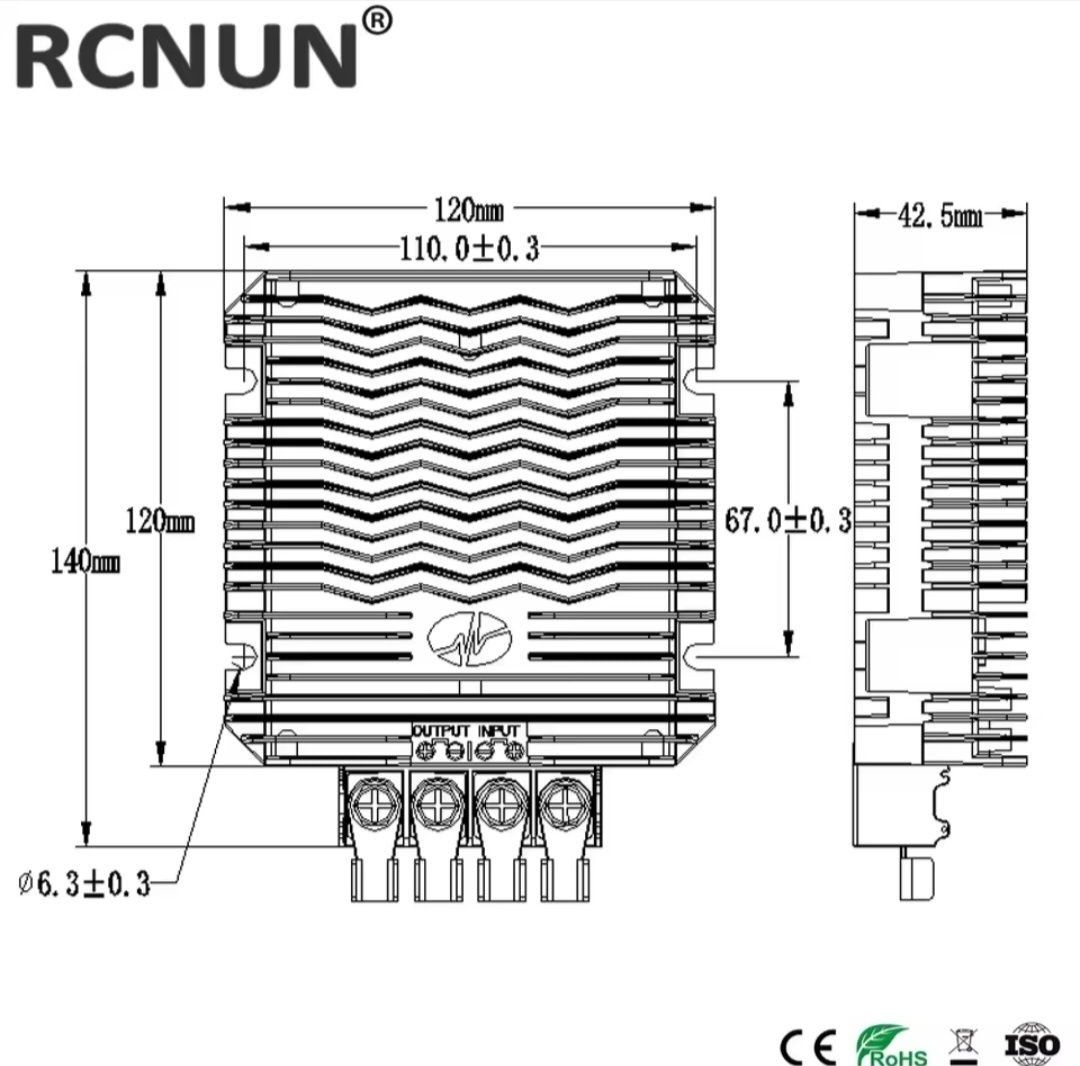 Підвищуючій перетворювач струму DC DC 12- 28v 25 А, 12А, 15А, 18А, 20А