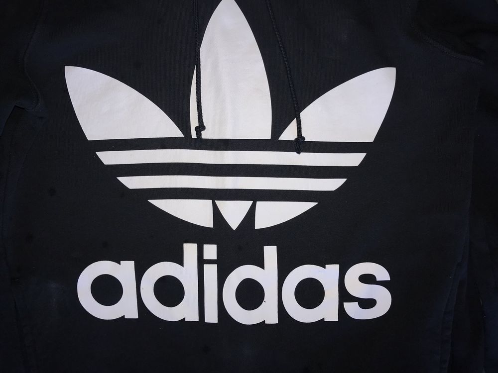 Bluza damska czarna adidas duże logo 36 S