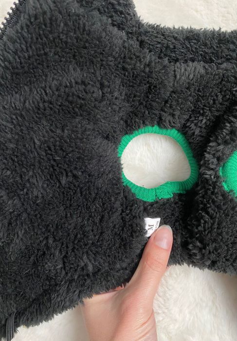 zielona kurtka dla psa z szelkami z uprzężą york z futerkiem M 30cm