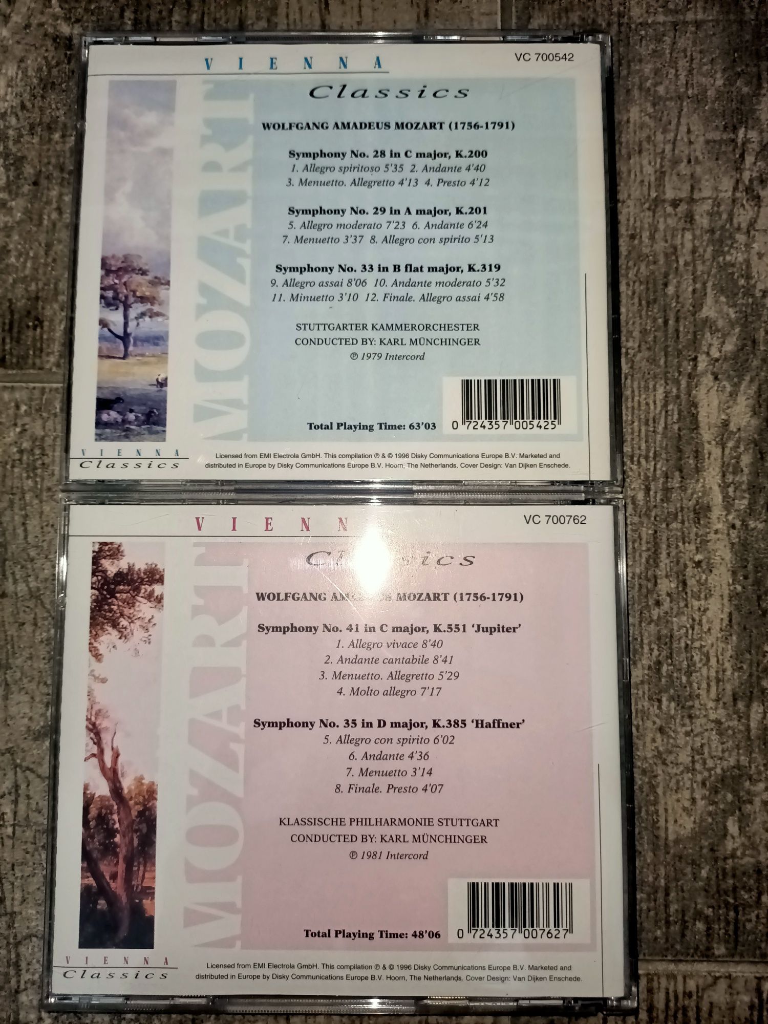 2 x CD Mozart Symphonies 28, 29, 33, 35, 41