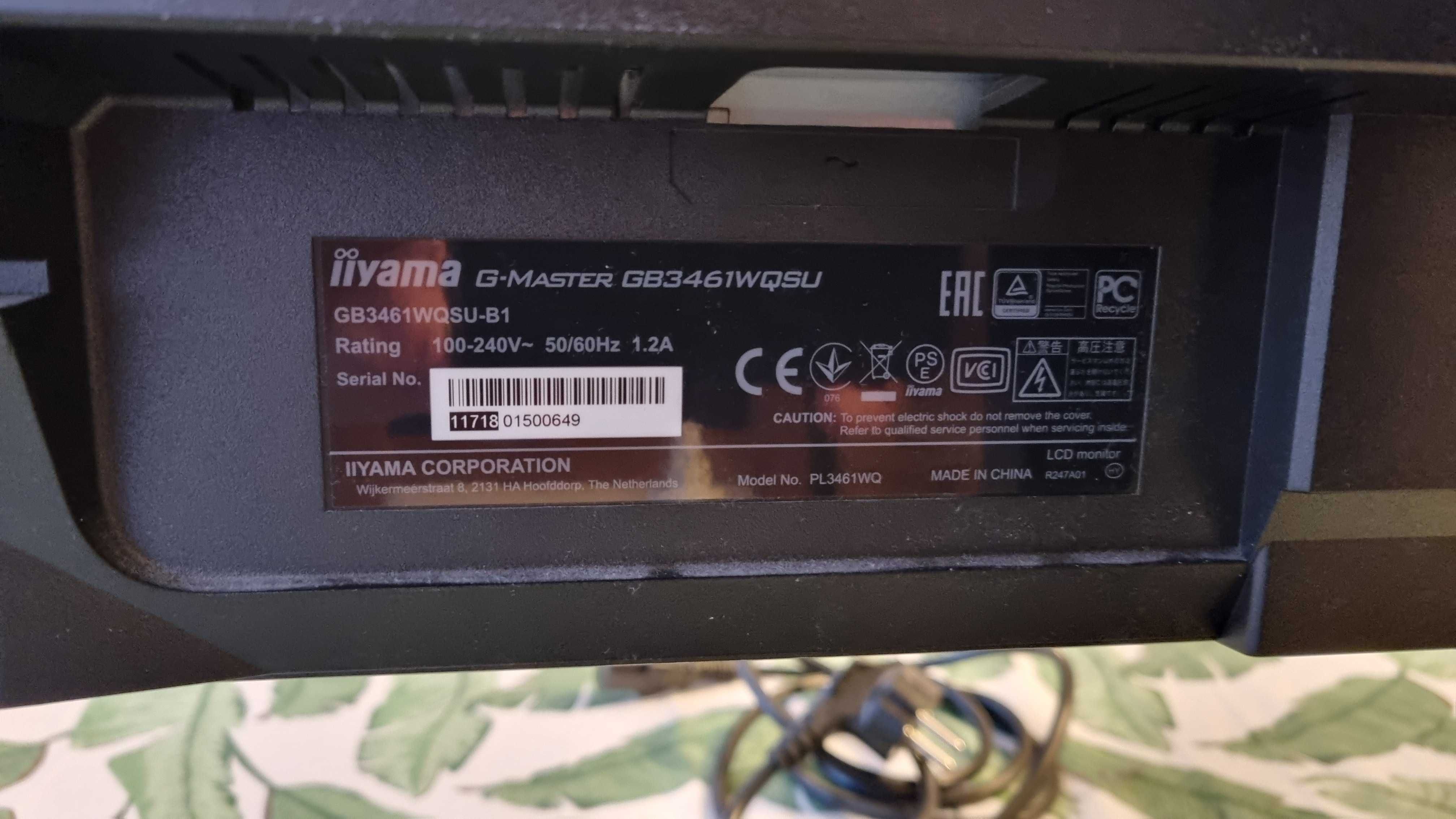 Monitor iiyama Red Eagle G-Master GB3461WQSU IPS 21:9