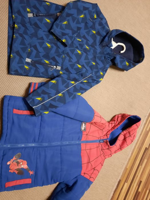 Kurtka zimowa + softshell r. 116/122
